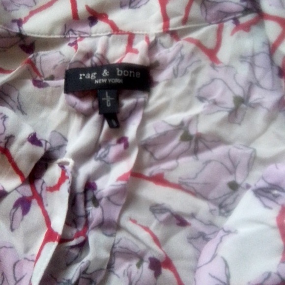 RAG & BONE VISCOSE BUTTON DOWN BLOUSE - Picture 4 of 8